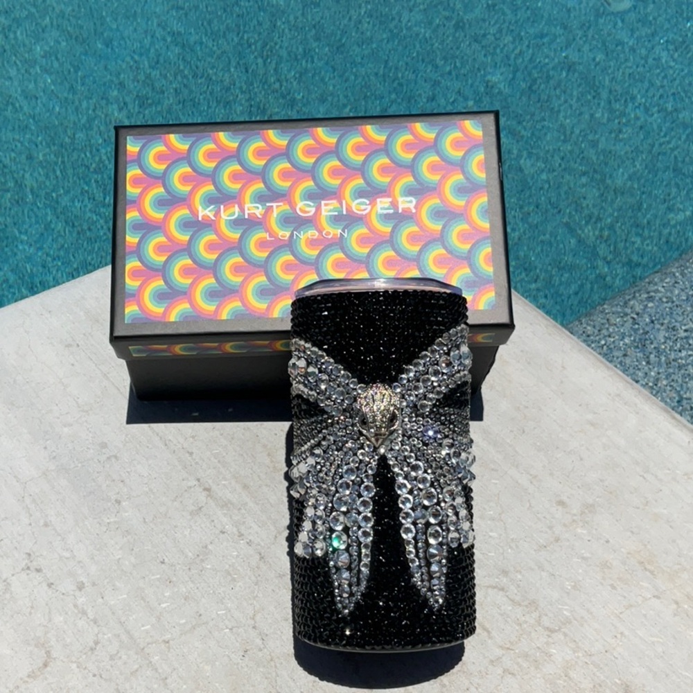 Kurt Geiger London Crystal Can Tumbler To Go New In Box